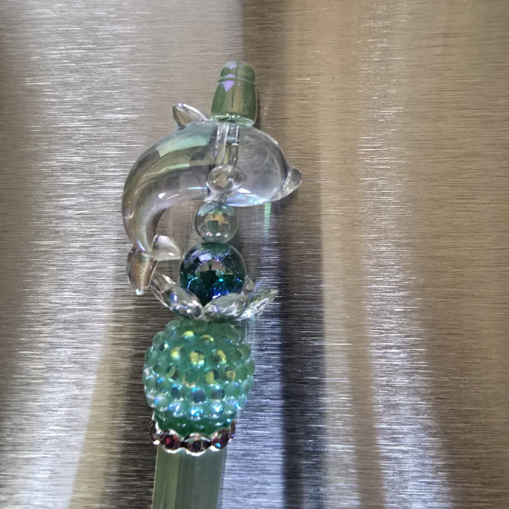Elegant Iridescent Dolphin Pen